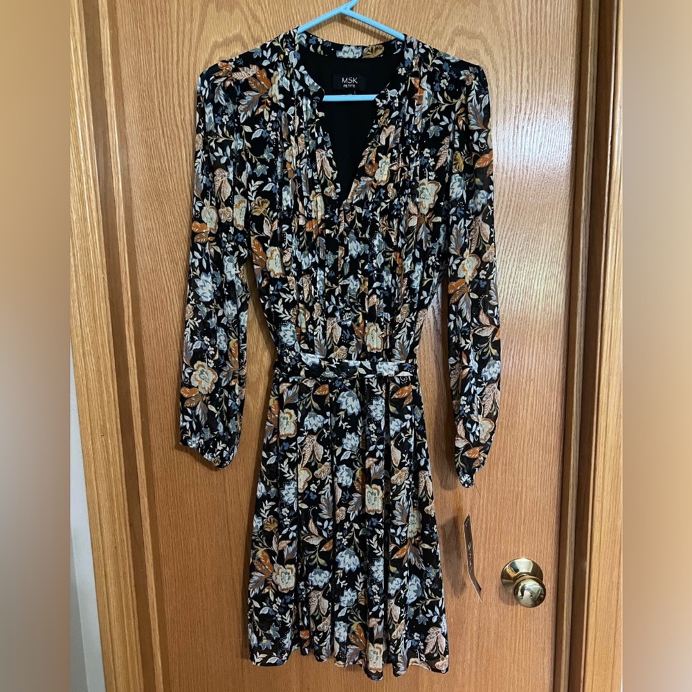 Petite Floral Print Dress